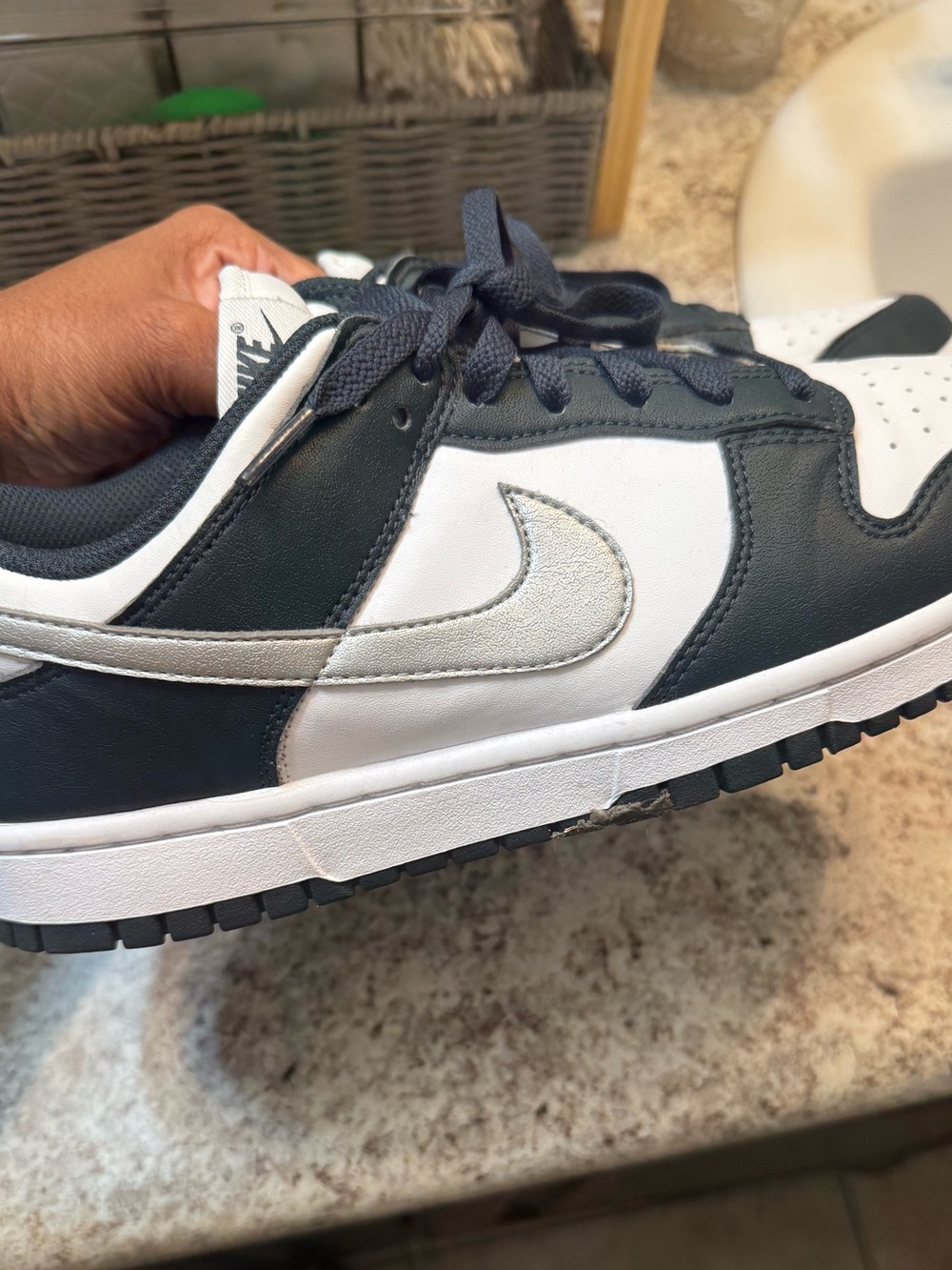 Nike Women’s Low-Top Sneakers — Black, White & Silver Swoosh